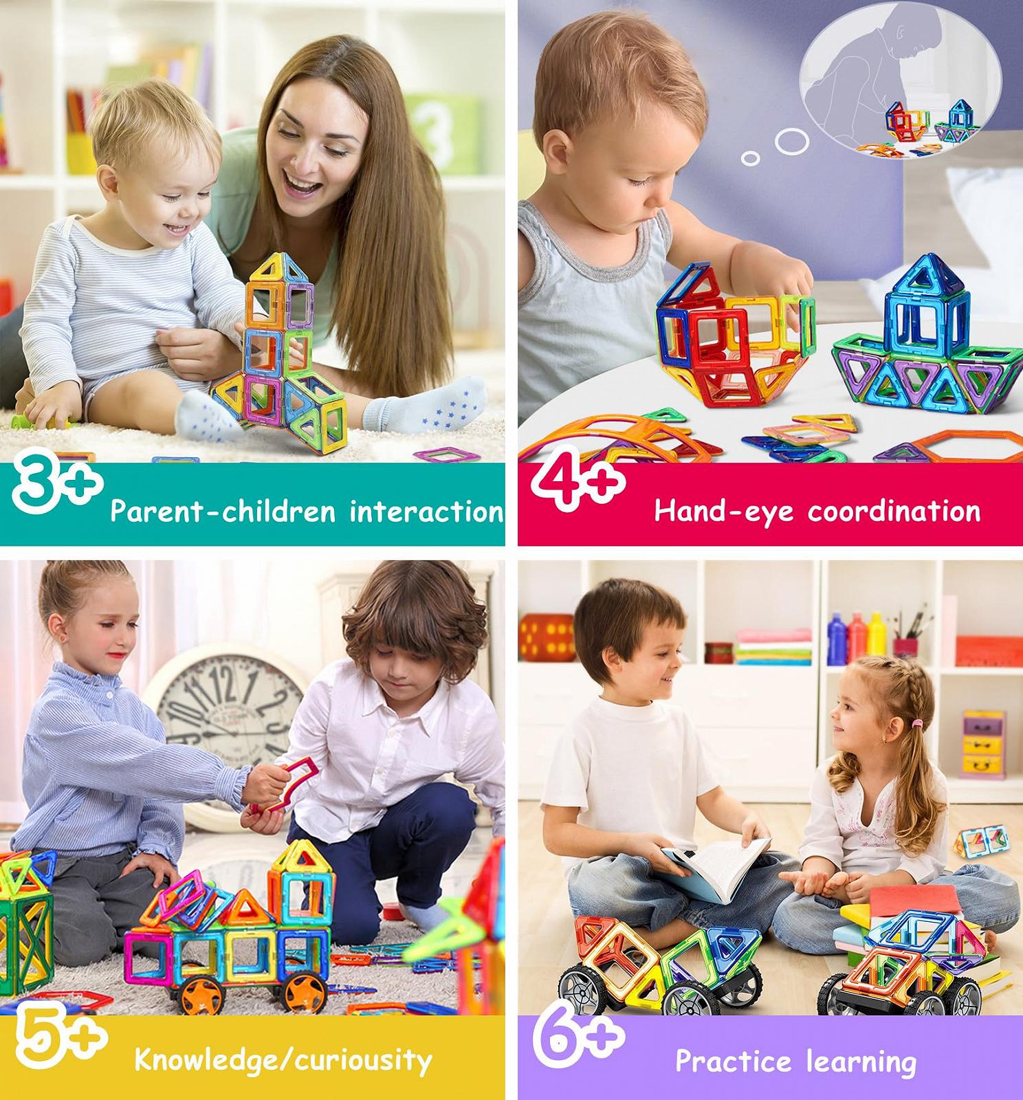 Набір morkka Magnetic Building Blocks для дітей від 3 років з магнітами, фото №8