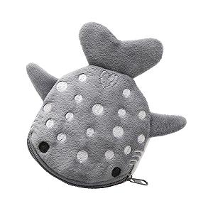 Кошелек для монет Tabanzhe Shark Миниатюрный Женский Мультяшный Серый - Фото 1
