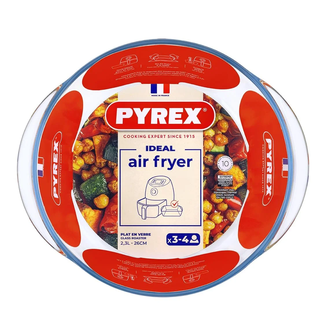 Форма для випікання PYREX Preware Кругла скляна 26 см 2.3 л, фото №4