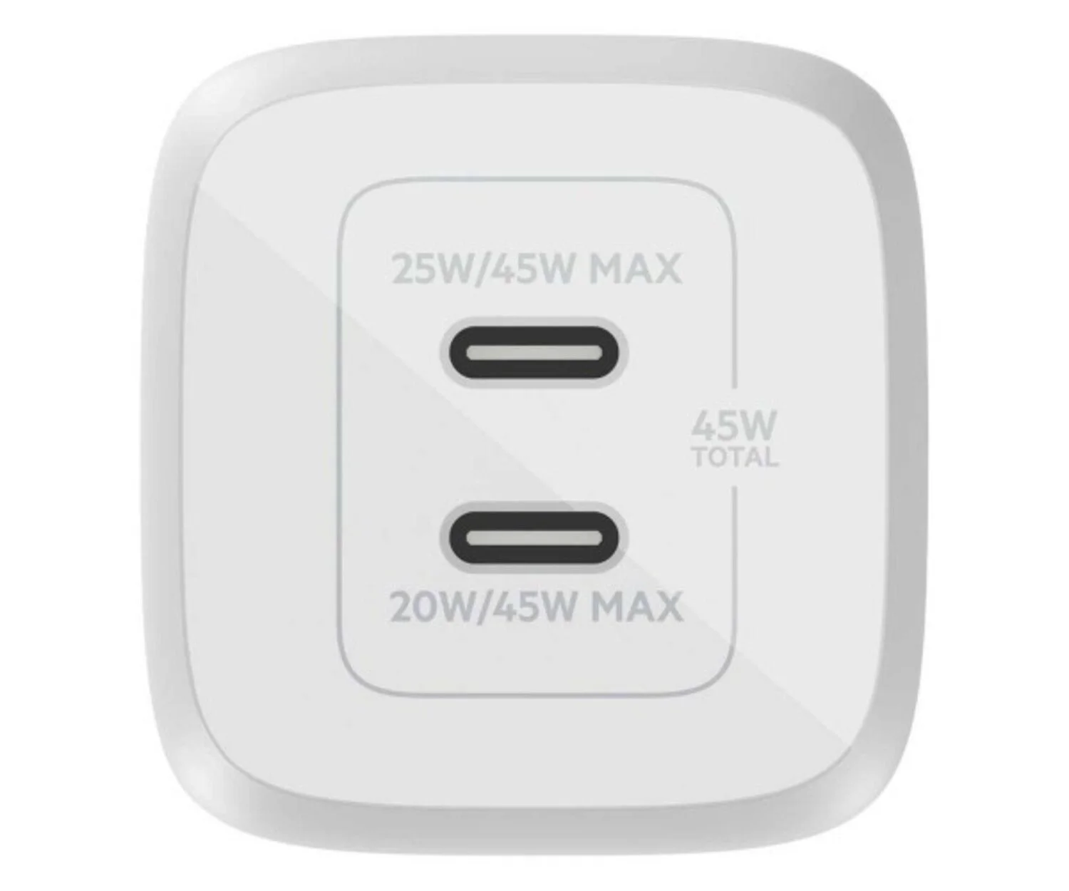 Зарядний пристрій Belkin 45W USB-C Dual Wall Charger Білий, фото №4 Зарядний пристрій Belkin 45W USB-C Dual Wall Charger Білий, фото №4