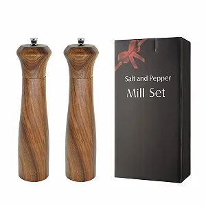 Ручний Млин для солі та спецій Дерев'яний з регульованим механізмом помелу - Фото 1