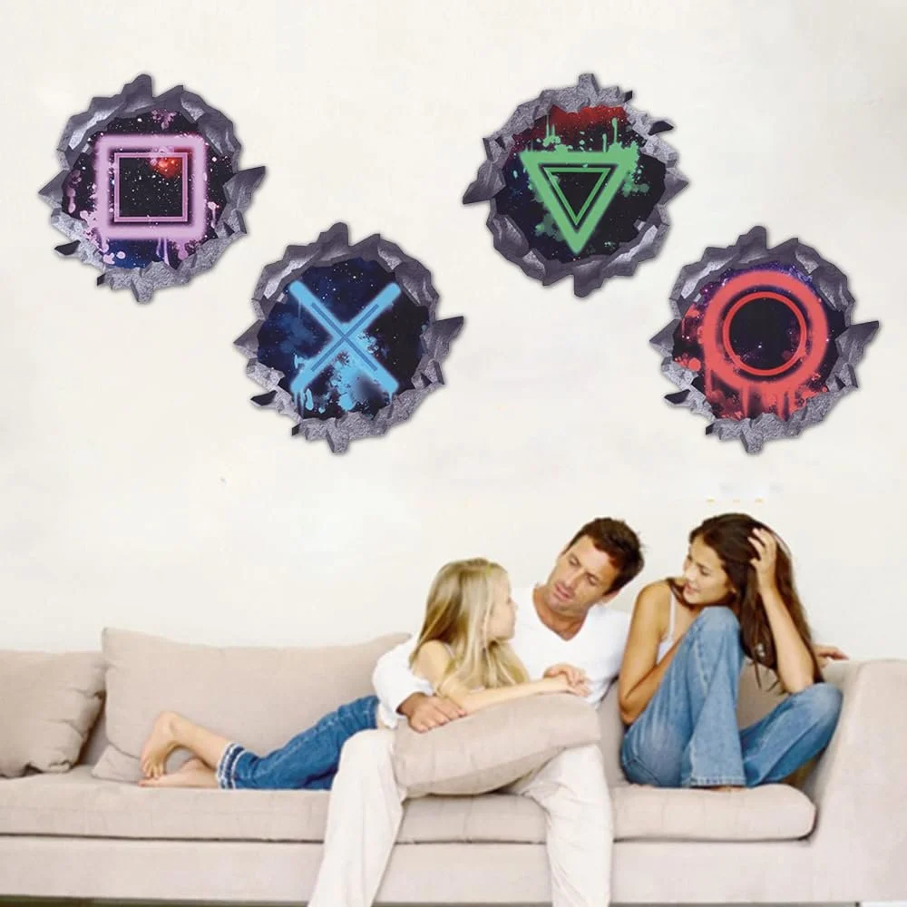 Наклейка на стіну Gamer Poster 3D Відеоігри ПВХ 28 см, фото №6