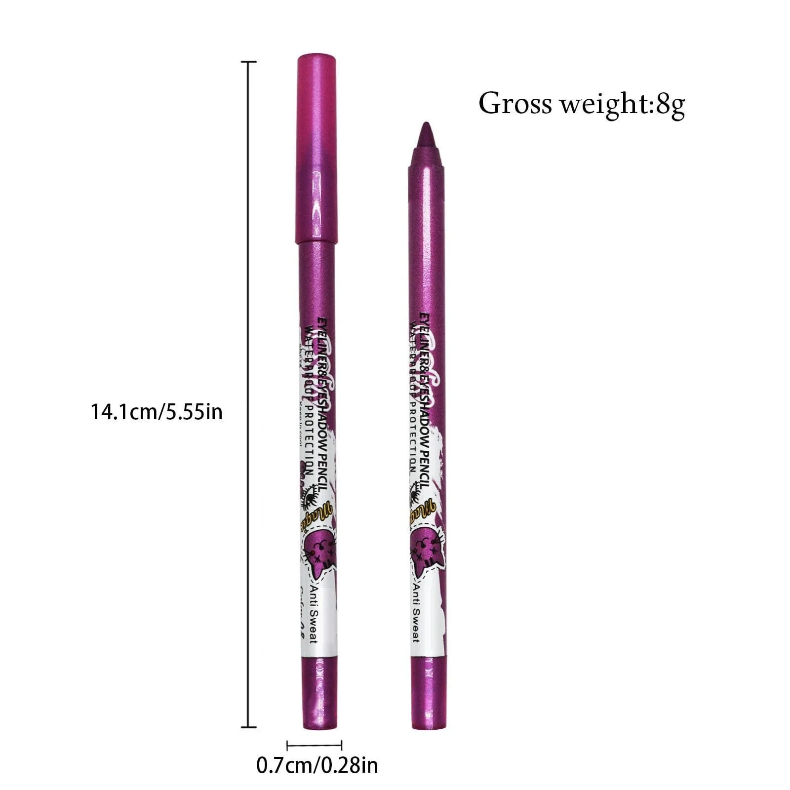 Карандаш для глаз, Водостойкий и Не Размазывающийся, Блестящий, фото №6