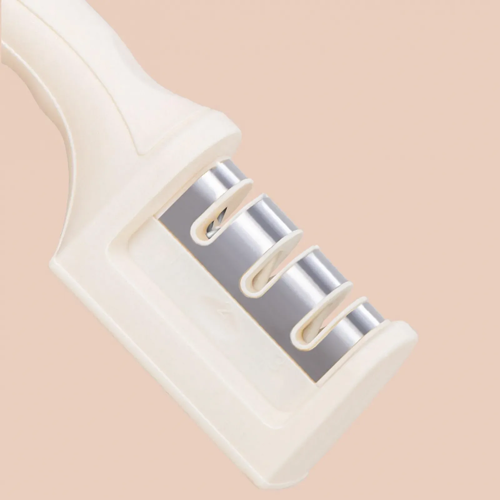 Точилка для ножниц HJZZQH 3-ступенчатая, нескользящее основание, для заточки и полировки кухонных ножей, фото №8