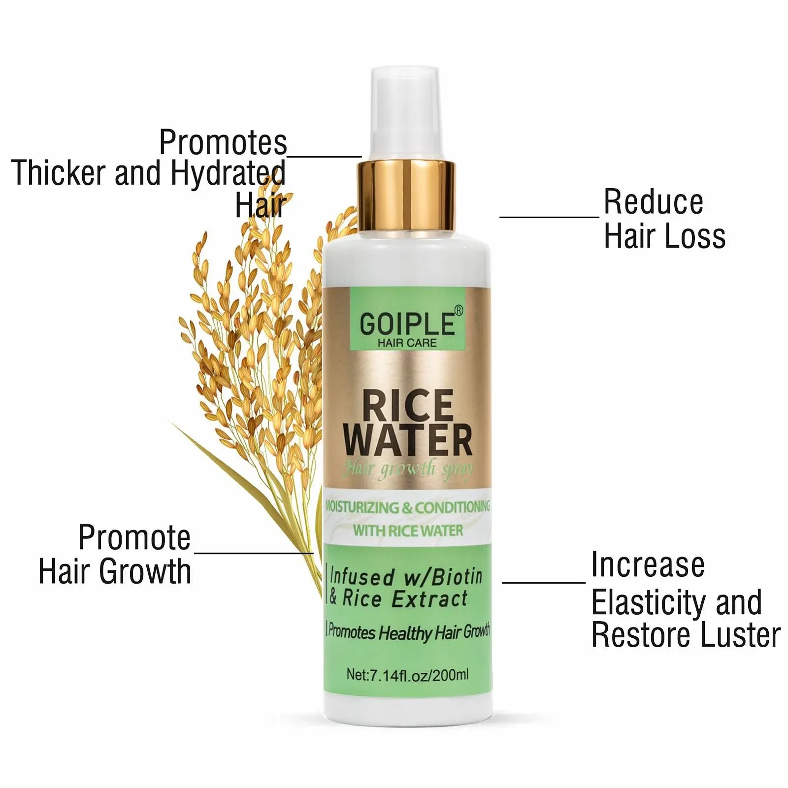 Тонік для волосся Рисова вода для жінок та чоловіків, Сироватка для волосся, фото №4 Тонік для волосся Рисова вода для жінок та чоловіків, Сироватка для волосся, фото №4