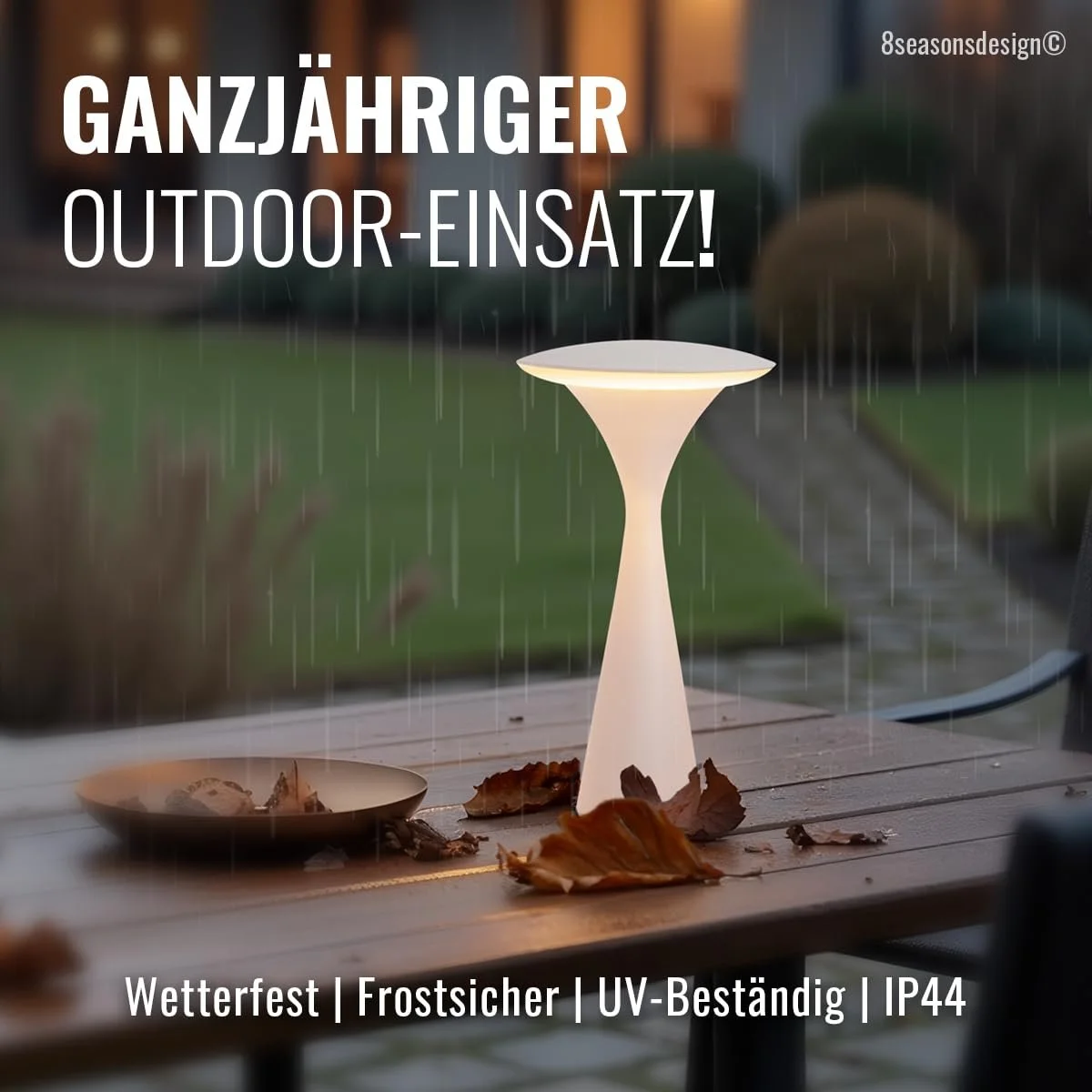 Настільна лампа 8 seasons Design Hello Space Wireless Dimmable 27 cm Aluminium Ivory, фото №3