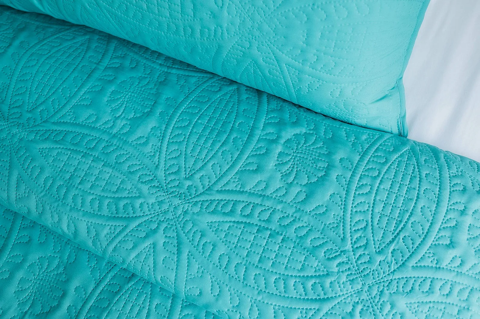 Покривало Mezzati Prestige Collection Синювато-зелений (королівський/повний), фото №4