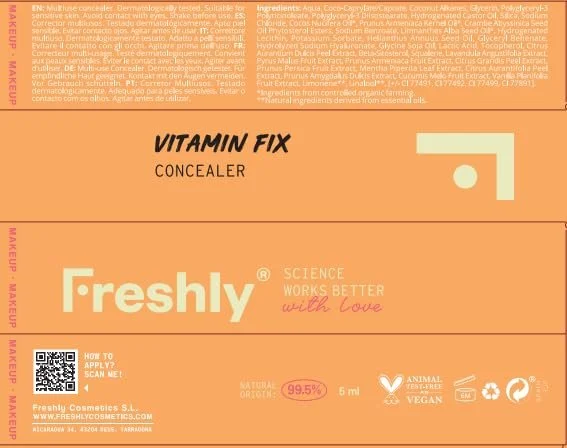 Консилер Freshly Cosmetics Vitamin Fix Багатоцільовий Стійке середнє покриття, фото №7