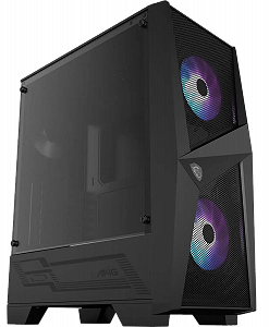 Корпус MSI MAG Forge 100R / без БЖ /Mid Tower / ARGB / Tempered Glass /  USB 3.2 / 3x120mm Fans / Чорний synthetic.ua - Фото 1