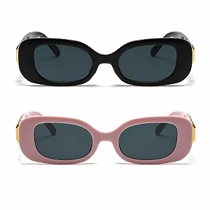 Сонцезахисні окуляри Прямокутні LJCZKA Класичні Модні для Чоловіків та Жінок synthetic.ua - Фото 1