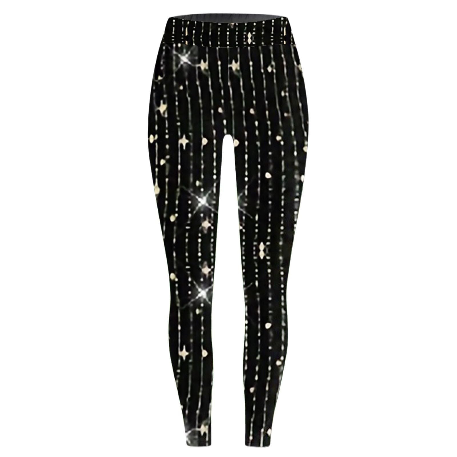 Леггинсы Sequin Женские Блестящие Осень Зима Серебристый Женские Блестящие  80-х с Высокой Талией Блестящие Леггинсы Вечеринка Танцы Диско Костюм Карнавал Космический Костюм Металлические  Серебристые Золотые Леггинсы, фото №3
