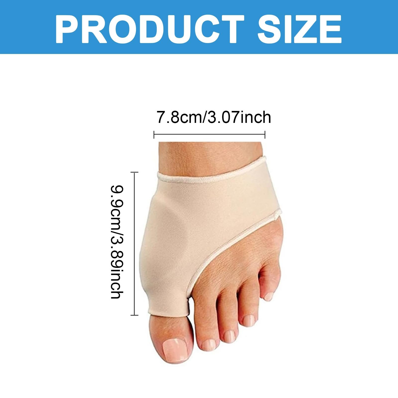 Коректор вальгусної деформації 4 шт. Пов'язка Hallux Valgus, плюсневі подушечки для чоловіків і жінок, фото №4