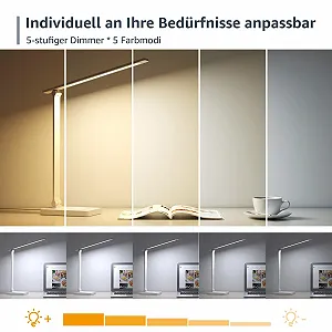 Настільна лампа Lepro LED 800 лм 3 кольори 5 рівнів яскравості Білий synthetic.ua - Фото 1