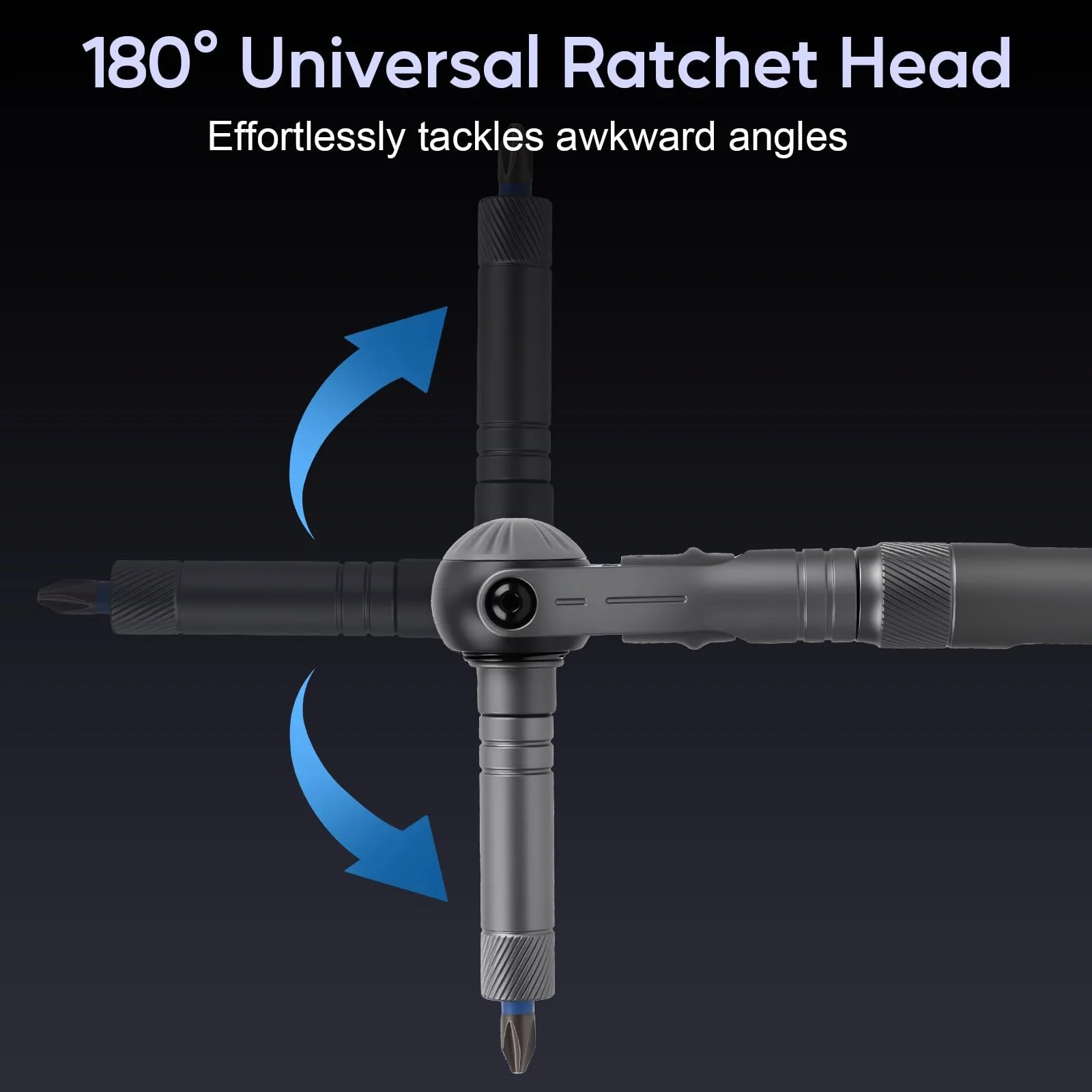Набір магнітних реверсивних викруток Saker Tool 40 в 1 з кульовим шарніром 180° та бітами S2 для електроніки, фото №5