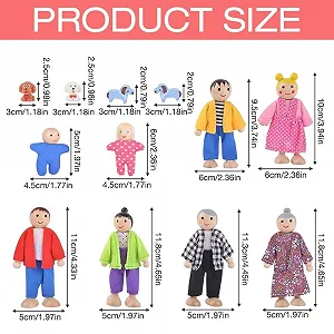 Ляльки для лялькового будиночка Сімейний набір 12 штук synthetic.ua - Фото 1