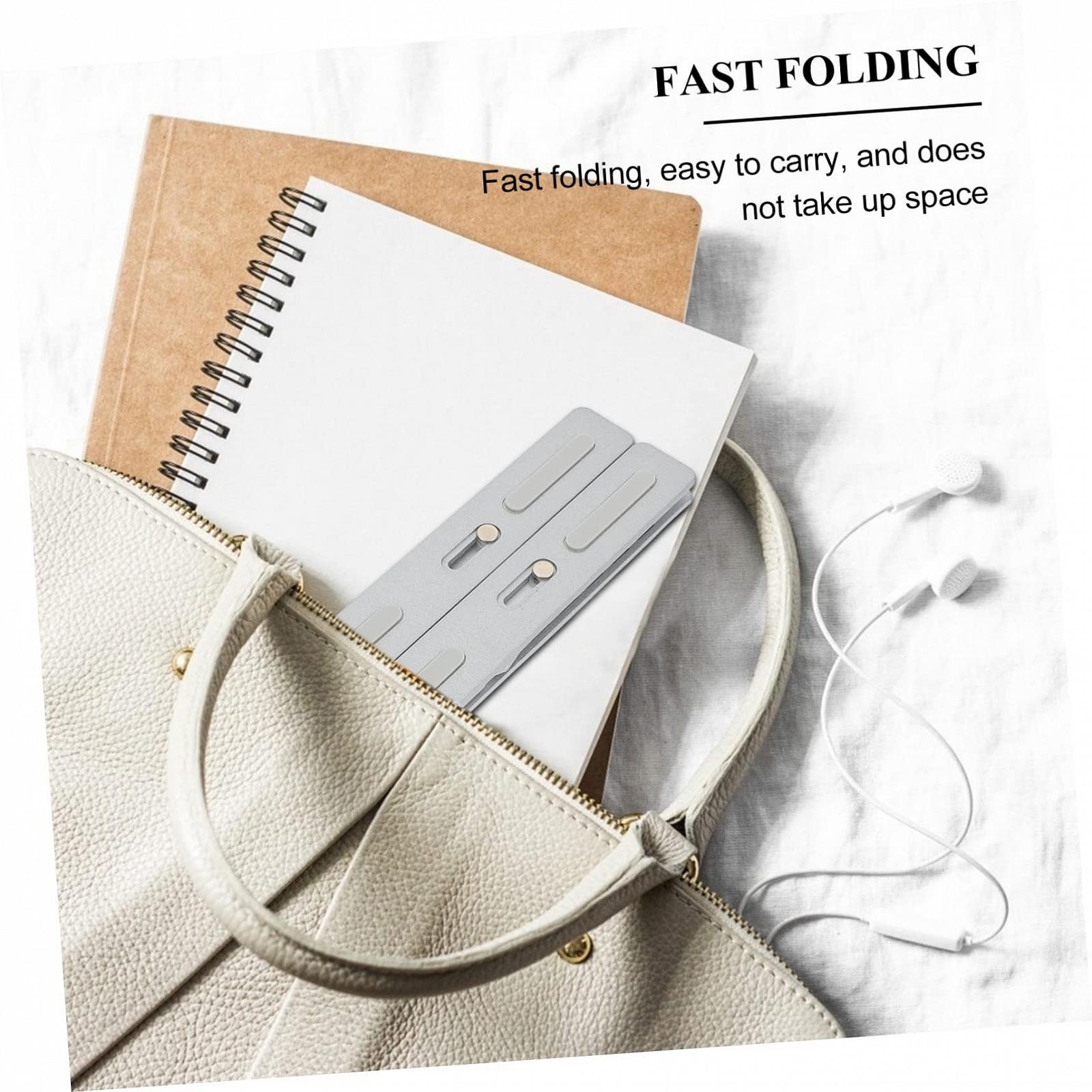 Складана Підставка для Ноутбука з високоякісного матеріалу для ігор, відео, роботи та читання. Покращене тепловідведення. Легко складається., фото №3