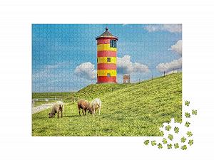 Пазл puzzleYOU Puzzle Collection North Sea "Овцы перед маяком Пильсум на немецком побережье Северного моря" 1000 элементов synthetic.ua - Фото 1