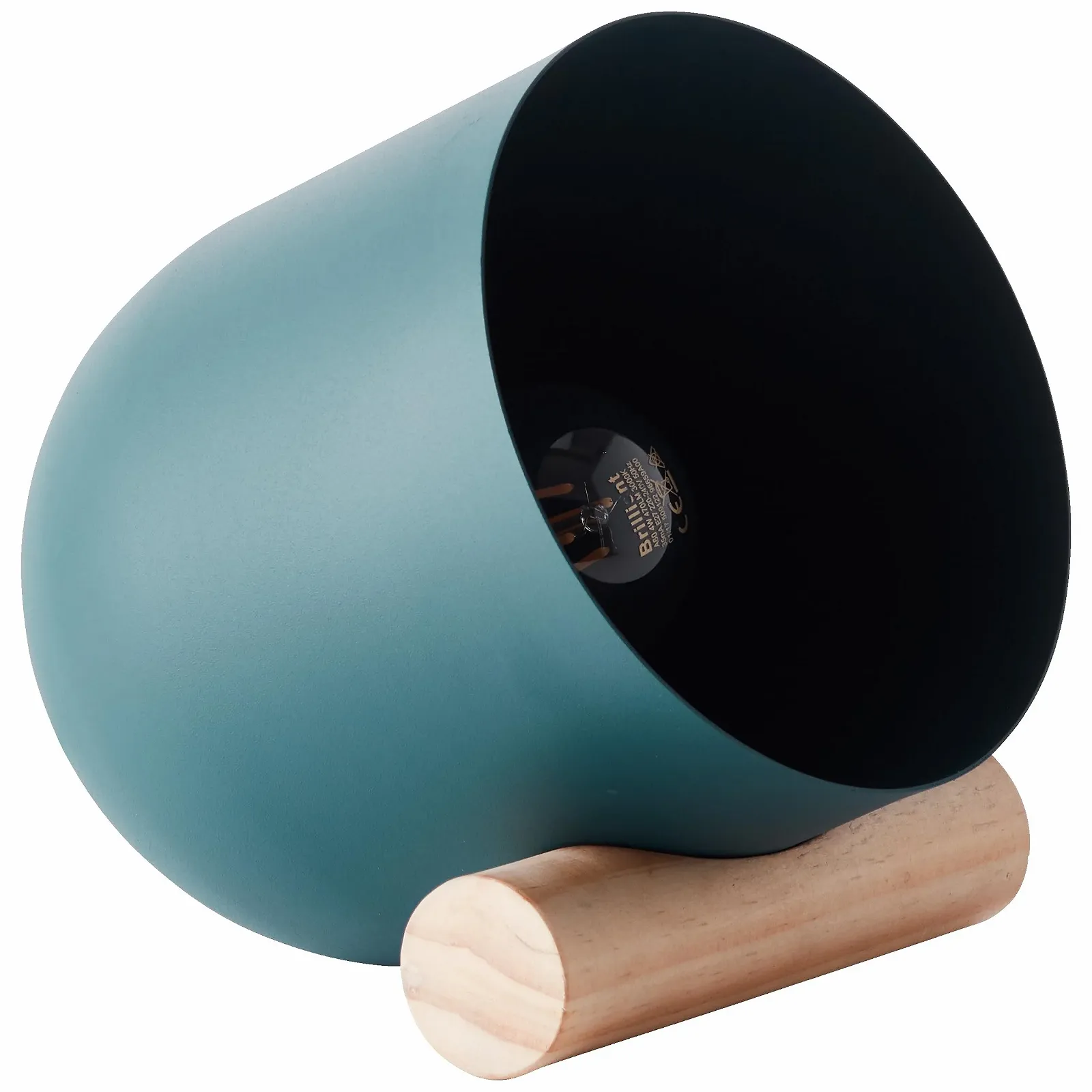 Настольная лампа Lightbox Scandinavian 20 x 16 x 22 см E27 25 Вт металл/дерево бирюзовая, фото №3