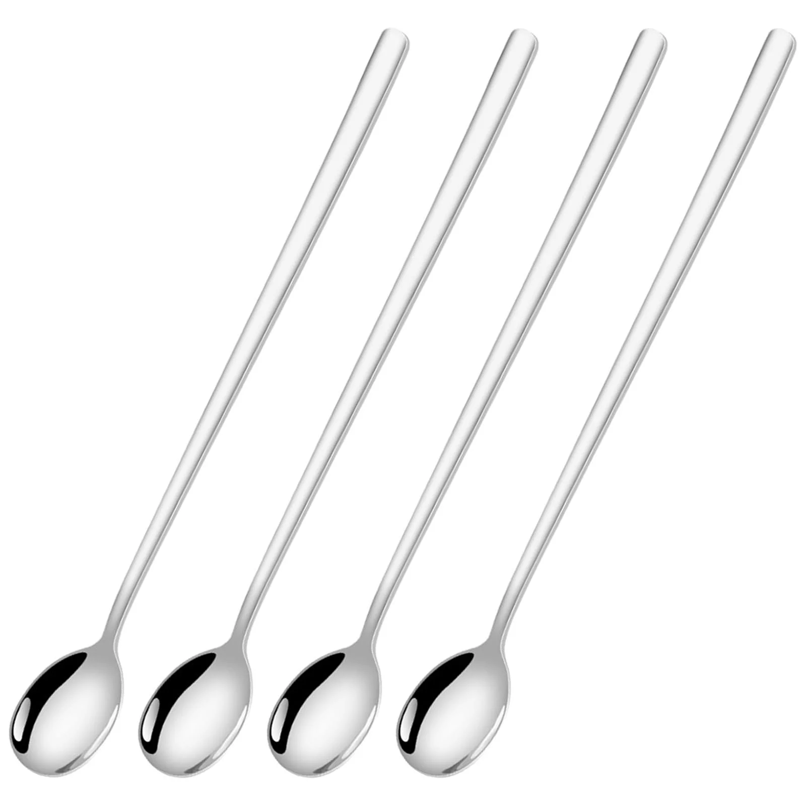 Набір з 4 ложок з довгою ручкою 24 см, нержавіюча сталь, лате макіато, фото №1