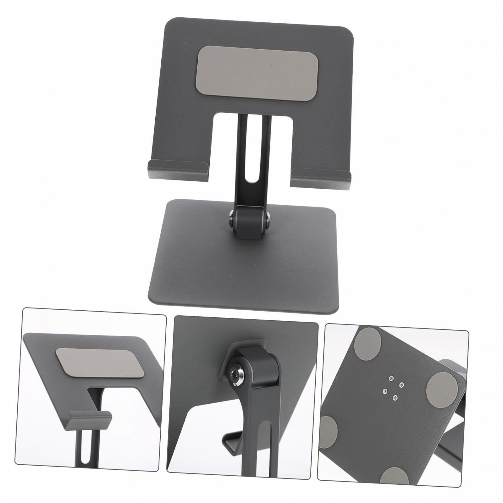 Регулируемая металлическая подставка для планшета Настольное крепление для ноутбука и смартфона Складной настольный держатель с регулируемым углом обзора Эргономичный держатель для планшета для офиса, фото №8
