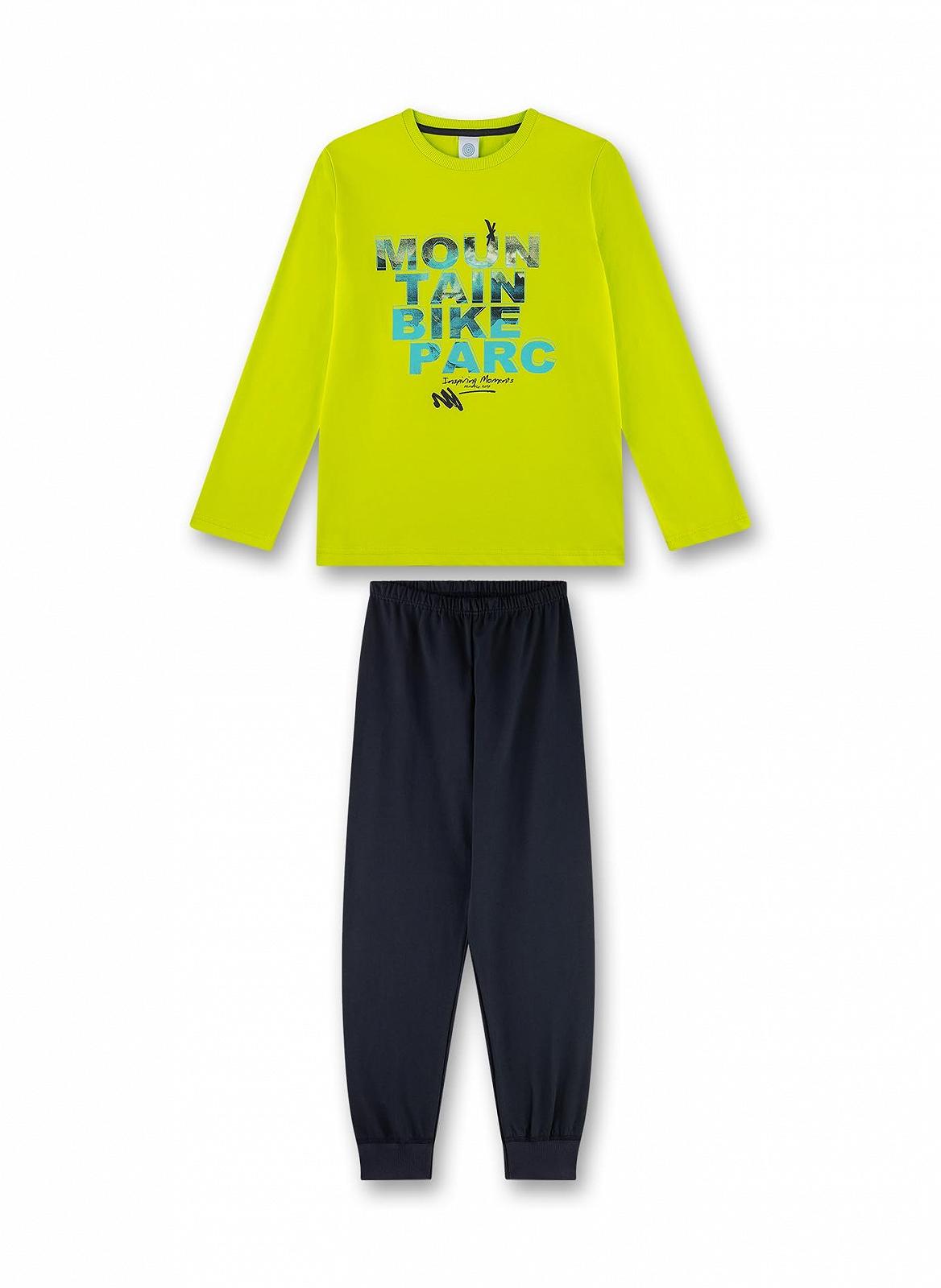 Пижама Sanetta для мальчиков длинная зеленая, фото №1