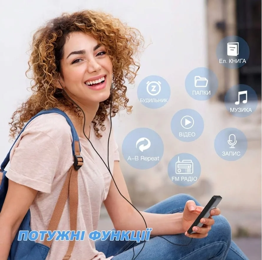 MP3-плеєр AGPTEK A02 16GB Black / 70 годин роботи / 1.8" TFT / FM-радіо / Диктофон / MicroSD до 128 ГБ / Чорний, фото №2 MP3-плеєр AGPTEK A02 16GB Black / 70 годин роботи / 1.8" TFT / FM-радіо / Диктофон / MicroSD до 128 ГБ / Чорний, фото №2