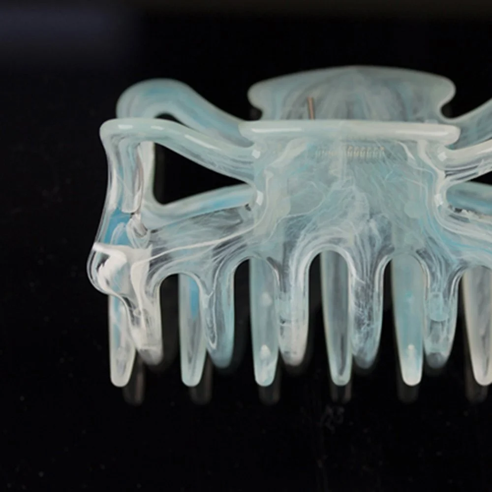 Заколка для волос WeLoveBeads большая 9 см голубая, фото №2