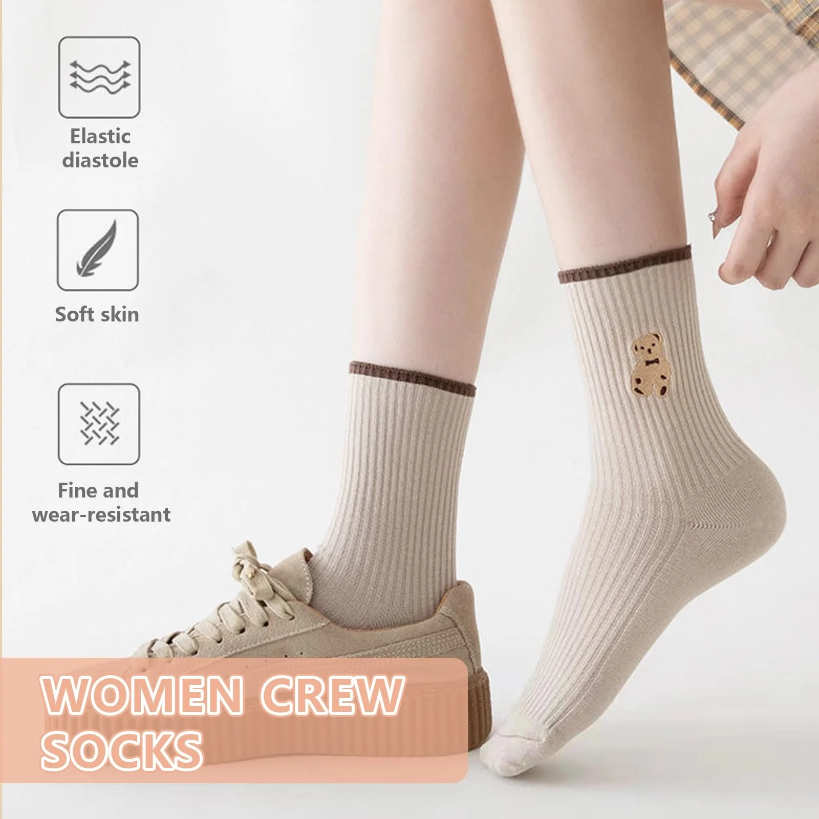 Жіночі шкарпетки Lilbitty з ведмедиком, 3 пари, фото №4