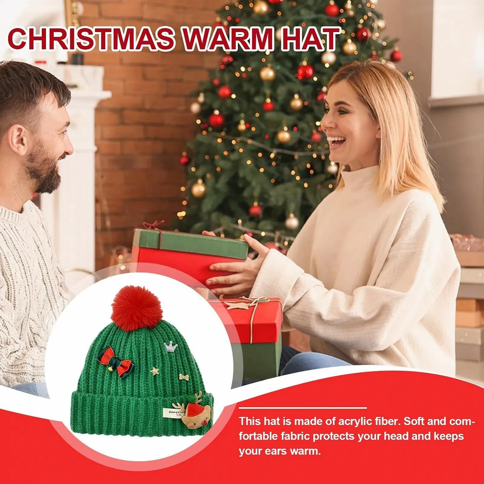 Різдвяна шапка Pruojhw для дорослих, фото №3 Різдвяна шапка Pruojhw для дорослих, фото №3