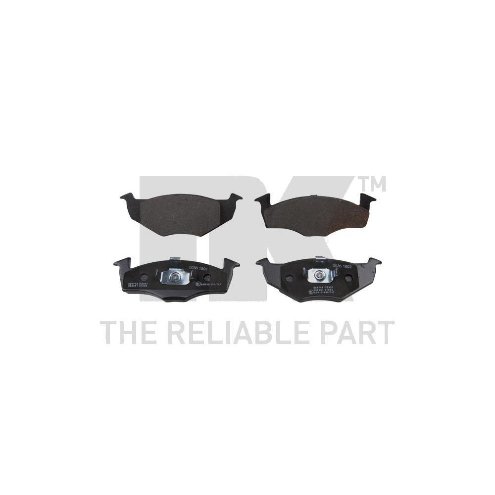 Комплект тормозных колодок NK 224743 для SEAT VW передняя ось, фото №1 Комплект тормозных колодок NK 224743 для SEAT VW передняя ось, фото №1