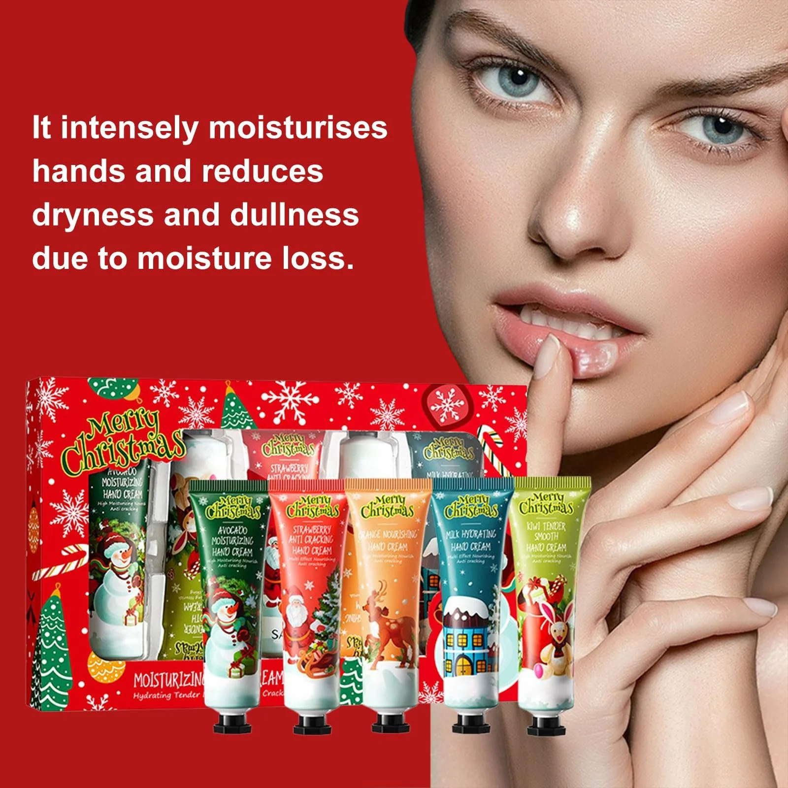 Крем для рук Набір з 5 міні-кремів для рук Різдвяний подарунковий набір, фото №4