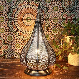 Настільна лампа Casa Moro Monza Silver 2-в-1 срібло 40 см E14 - Фото 1