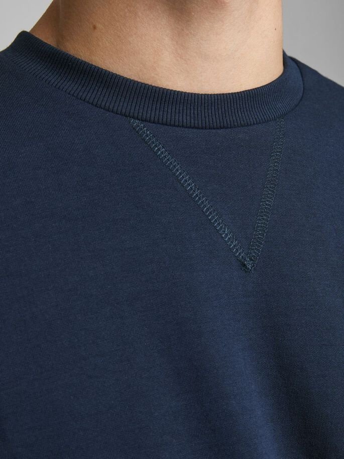 Свитшот Jack&Jones JJEBASIC SWEAT CREW NECK NOOS 12181903 REG Темно-синій S, фото №4