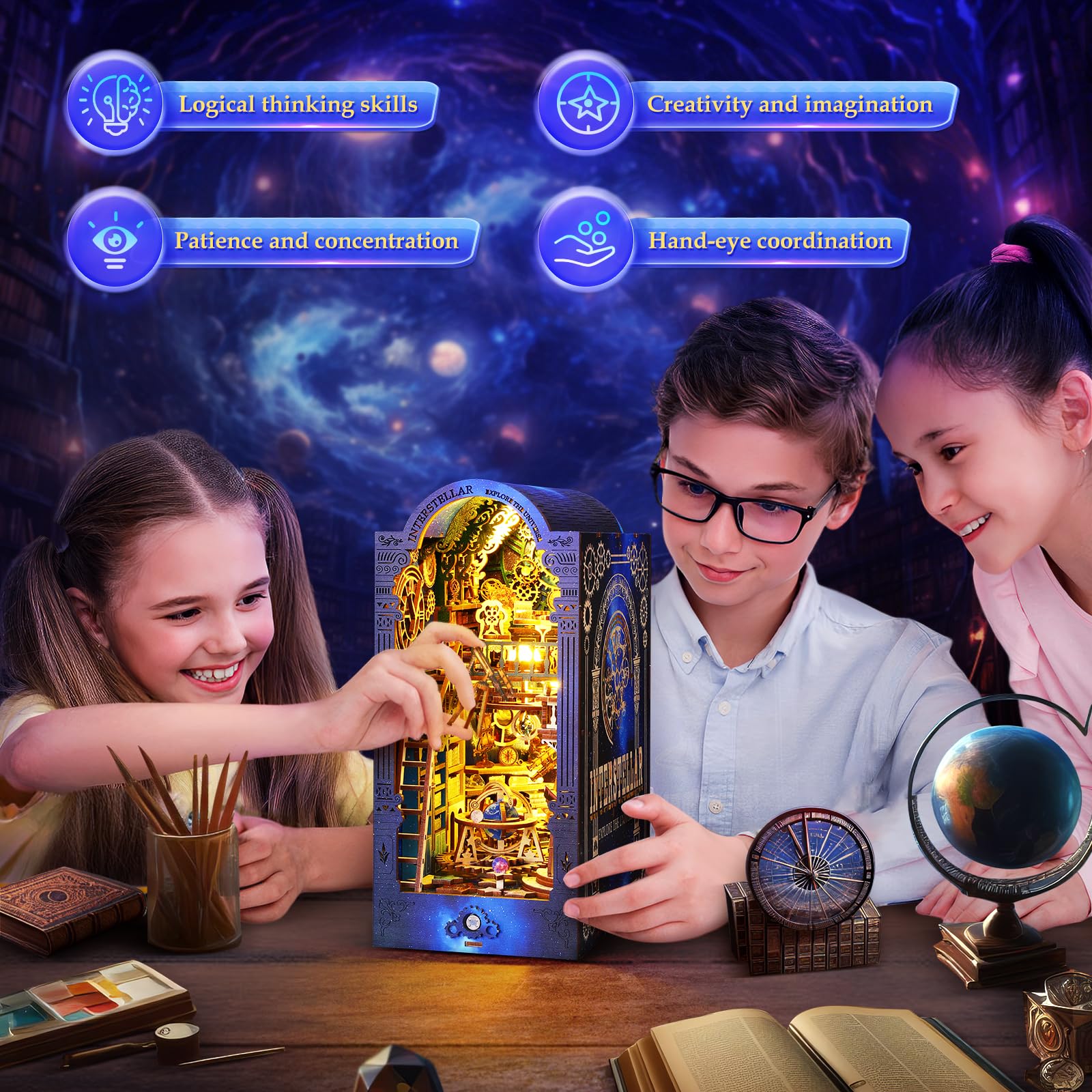 Игрушечный домик Brolteja DIY Book Nook Kit DIY Interstellar Exploration, фото №9