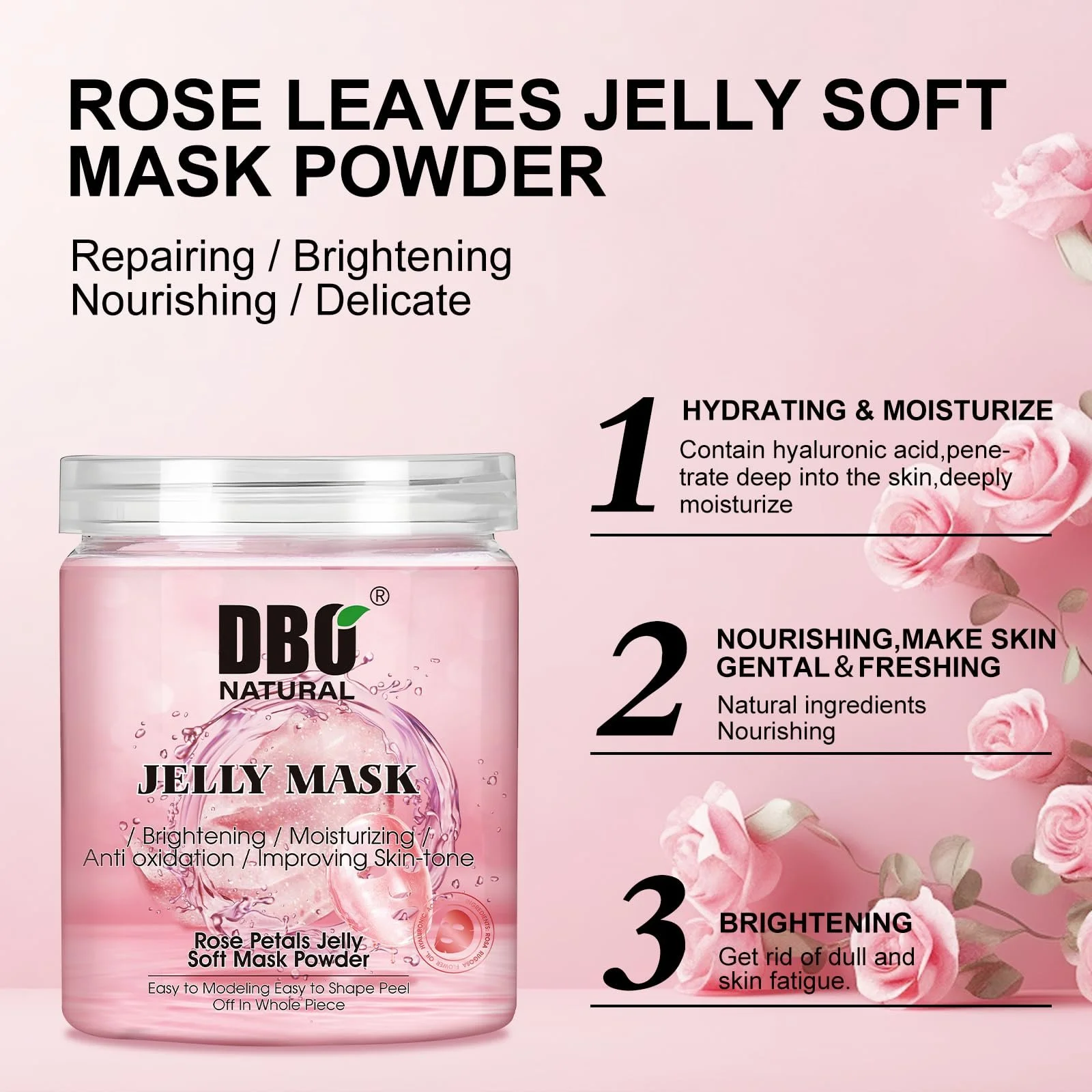 Маска для обличчя гелева Jelly Peel Off Rose Soft Mask Powder, 500 г, фото №2