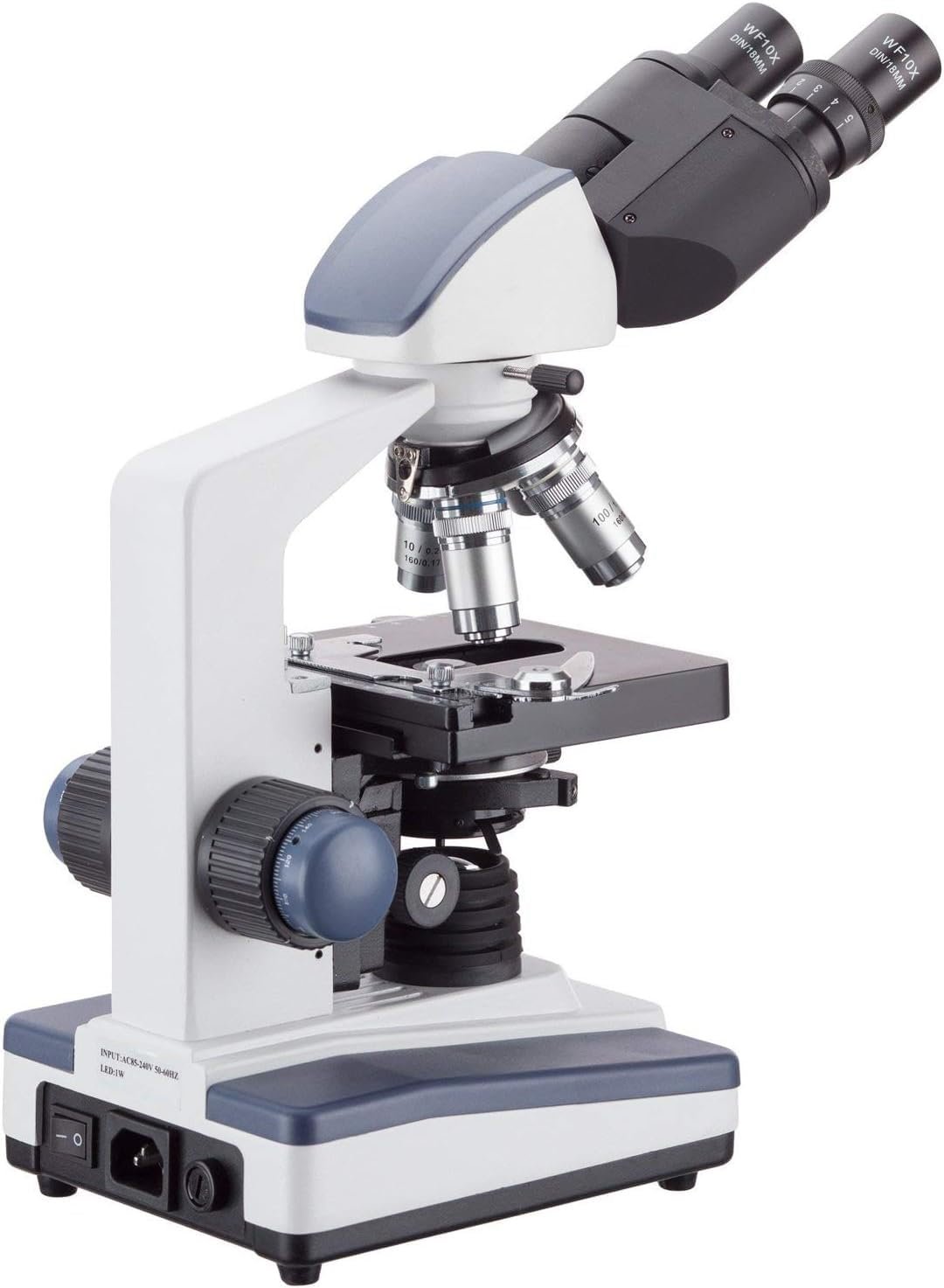 Микроскоп AmScope B120C-E1 бинокулярный, цифровой, 40X-2500X, LED, с 3D столиком + USB камера 1.3MP, фото №3