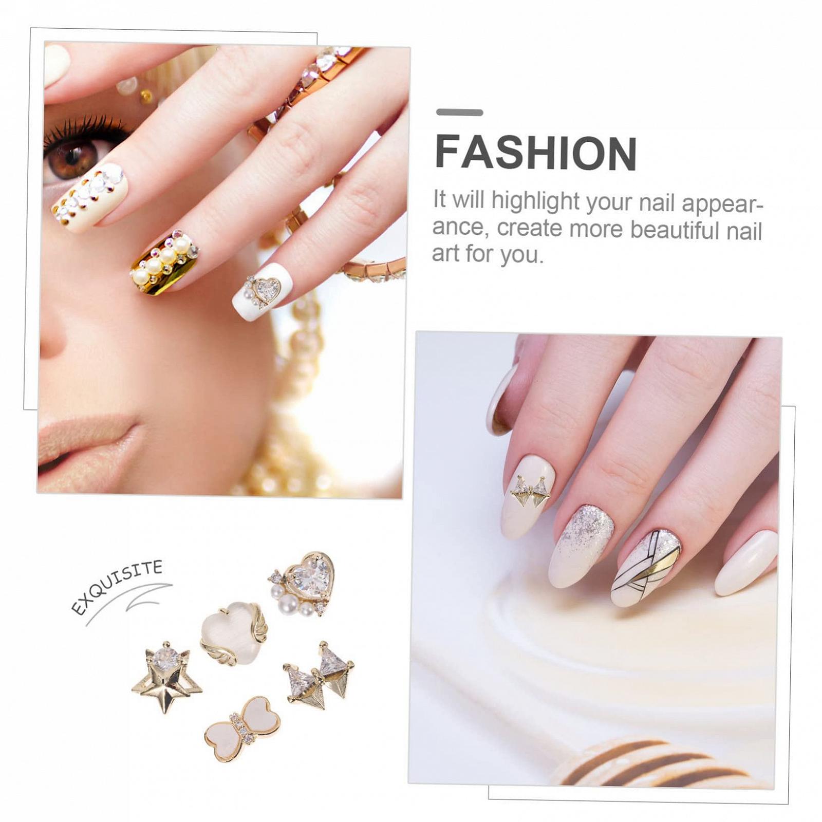Металлические накладки для ногтей FOMIYES, 15 шт, креативные украшения для ногтей для индивидуального дизайна, фото №3