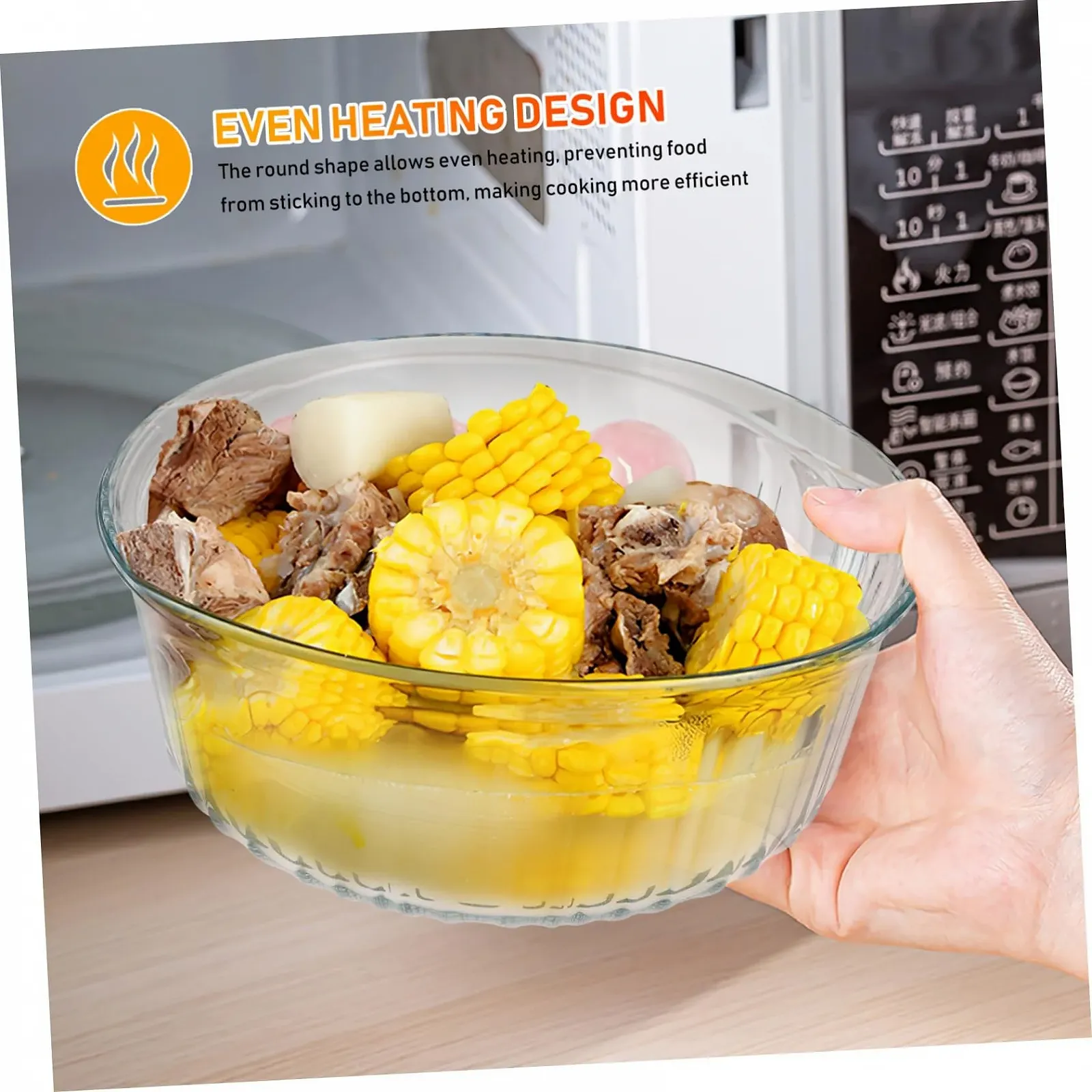 Форма для запікання GALPADA кругла скляна з кришкою термостійка прозора, фото №9