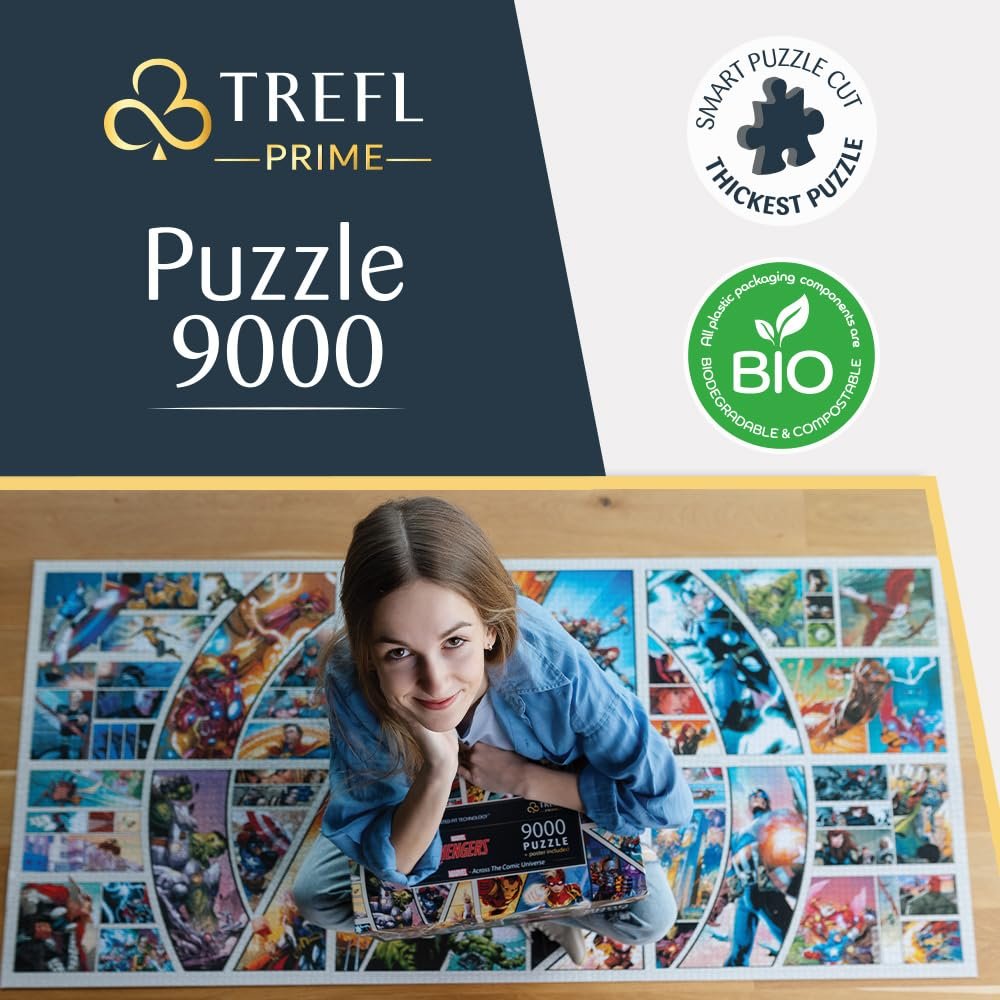 Пазл Trefl Prime UFT Marvel Across The Comic Universe 9000 элементов Коллаж с супергероями 198 x 92.7 см, фото №3