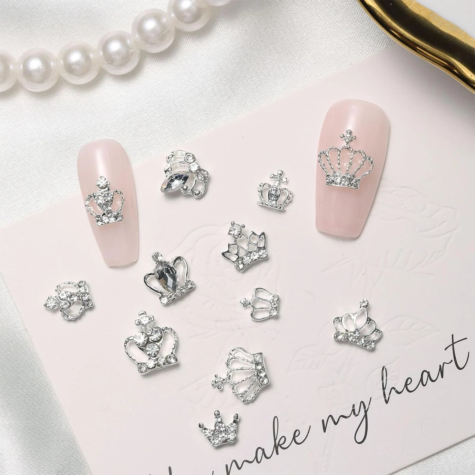 Прикраса для нігтів Корона, 36 шт, стрази, фото №5