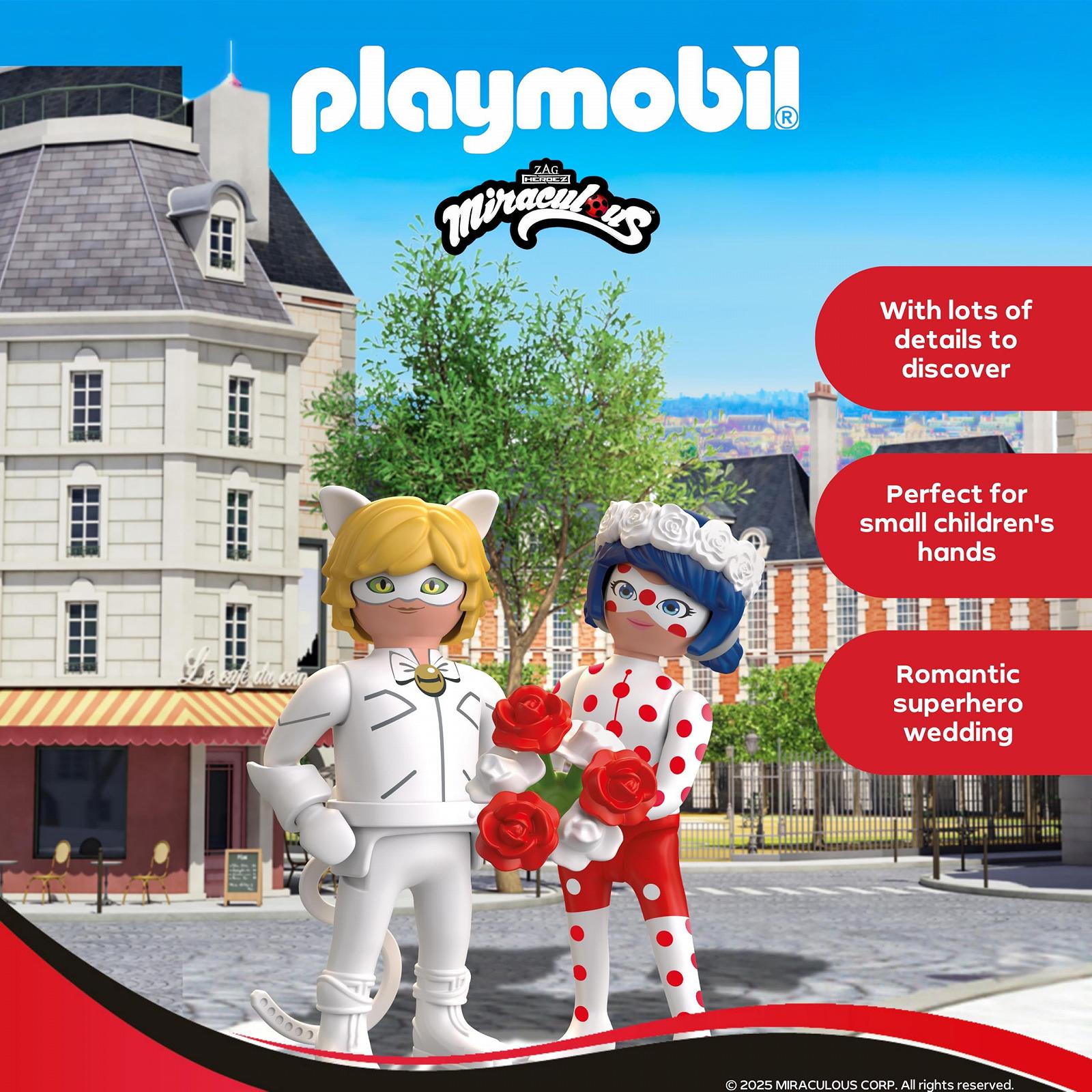 Игрушка PLAYMOBIL Miraculous Ladybugs & Cat Noirs Wedding, от 4 лет, набор с фигурками и аксессуарами, 71865, фото №3