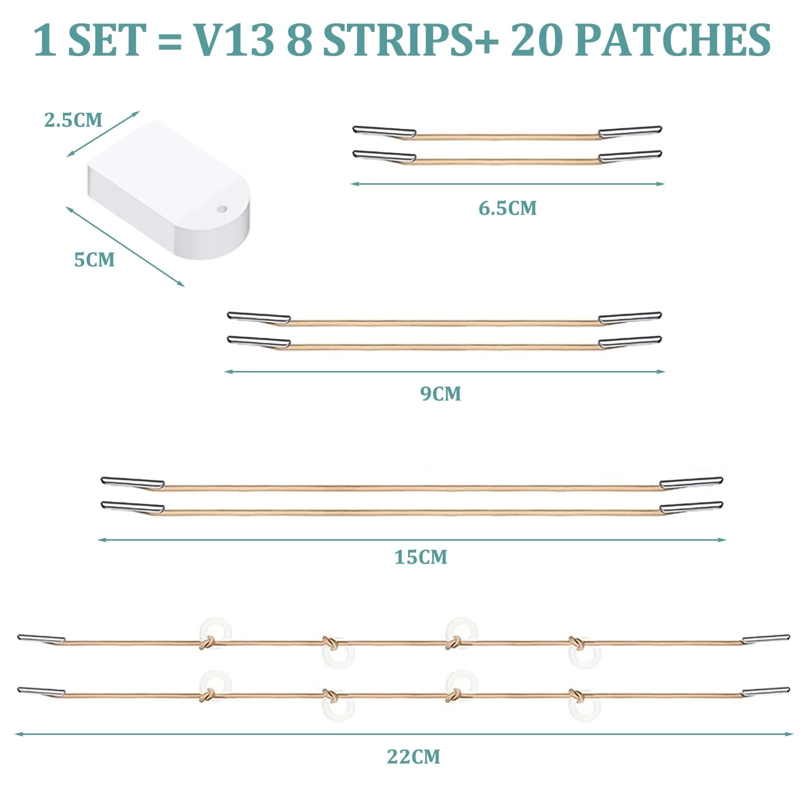 Лента для лица 60 штук Подтяжка лица 24 штуки Подтягивающая веревка, фото №5