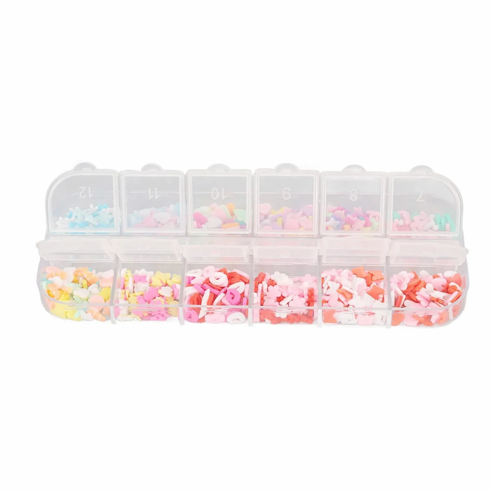 Украшения для ногтей Резиновые 12 цветных узоров в форме сердца, звезды и цветка для DIY-декора, фото №4