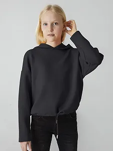 Толстовка LTB Jeans Henozo для дівчаток, розмір 140 см, чорна synthetic.ua - Фото 1