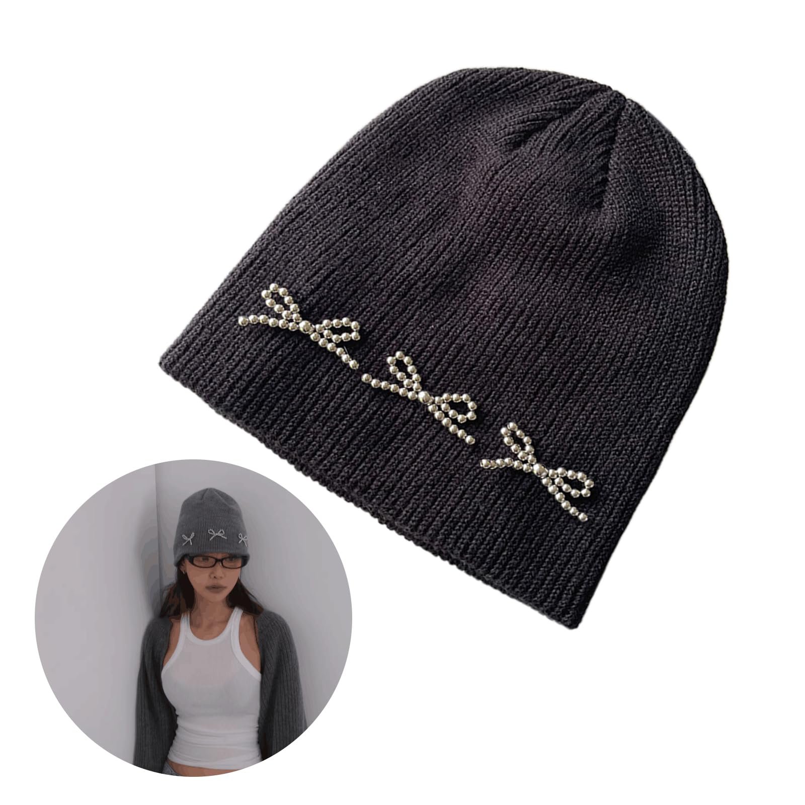 В'язана шапка для дівчат Ldabrye Осінь-Зима Тепла Повсякденна Вуличний стиль, фото №2 В'язана шапка для дівчат Ldabrye Осінь-Зима Тепла Повсякденна Вуличний стиль, фото №2