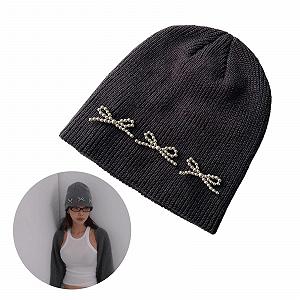 В'язана шапка для дівчат Ldabrye Осінь-Зима Тепла Повсякденна Вуличний стиль synthetic.ua - Фото 1