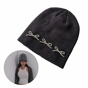 Вязаная шапка для девочек Ldabrye Осень-Зима Теплая Повседневная Уличный стиль synthetic.ua - Фото 1