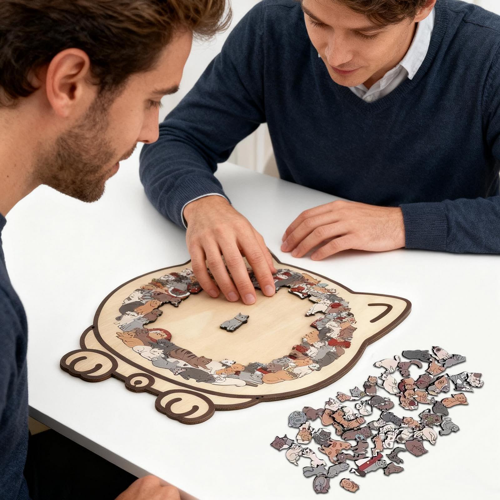 Деревянный пазл Кот Morandi Macaron 135 деталей, фото №9