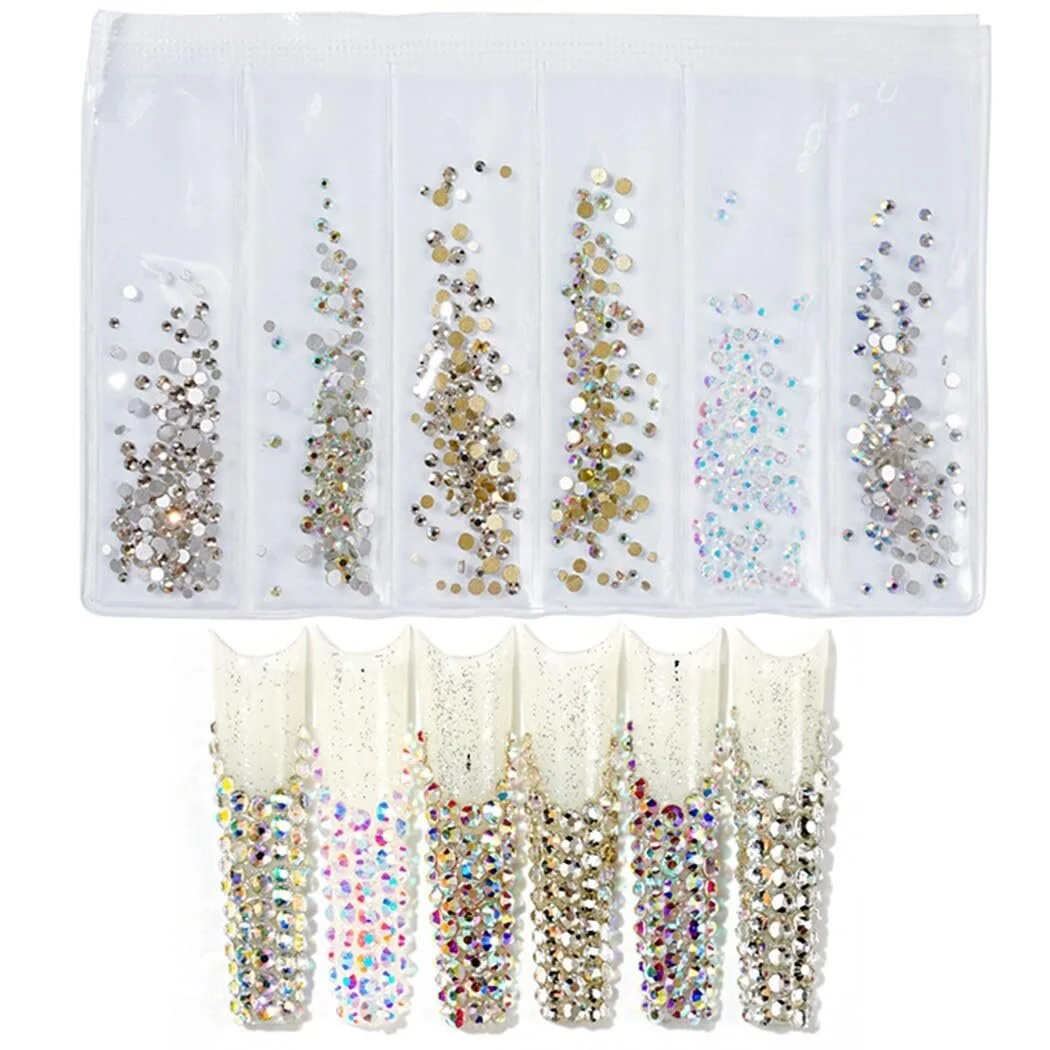 3D Подвески для ногтей Стразы Декоративные Полукруглые 6 шт., фото №8