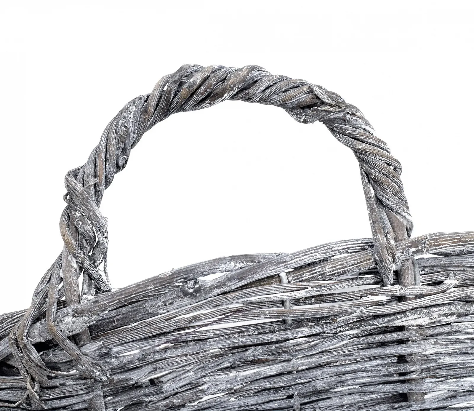 Підвісні кошики Spetebo Набір із 2 шт. Ратанові конусоподібні 41 x 24 см Shabby Grey, фото №4 Підвісні кошики Spetebo Набір із 2 шт. Ратанові конусоподібні 41 x 24 см Shabby Grey, фото №4